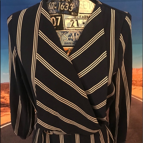 Navy striped jacket - Picture 4 of 16